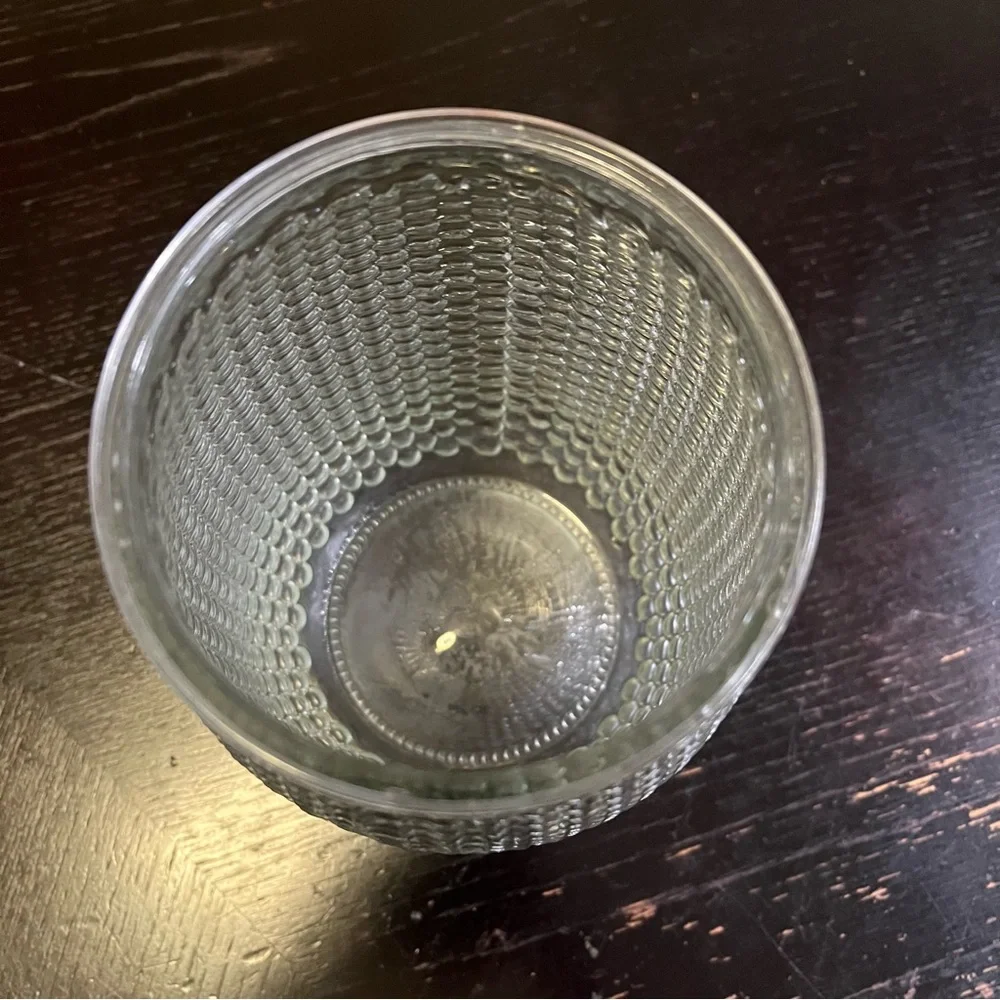 Textured Glass Vase - Clear 8 inches tall x 4.5 inches wide